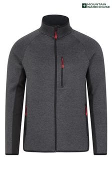 Mountain Warehouse Black Treston Mens Full-Zip Fleece Jacket (K06554) | 238 QAR