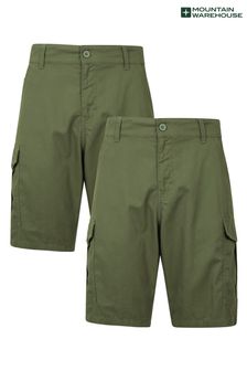 Grün - Mountain Warehouse Herren Lakeside Shorts im 2er-Pack (K06609) | 51 €