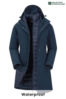Mountain Warehouse Blue Alaskan Womens 3 in 1 Long Jacket (K06682) | €92