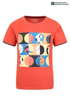 Mountain Warehouse Orange Retro Ball Kids Organic T-Shirt (K06745) | €9