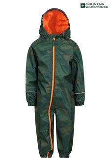 Mountain Warehouse Khaki Green Puddle Kids Printed Waterproof Rain Suit (K06883) | €30