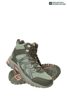 Mountain Warehouse Green Shadow Womens Waterproof, Breathable Softshell Walking Boots (K06961) | ₪ 335