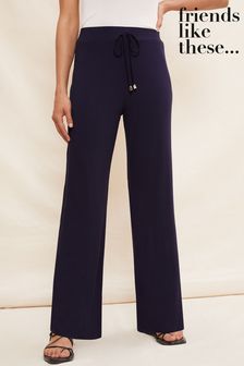 Темно-синий - Трикотажные брюки с широкими штанинами Friends Like These (K07584) | €34