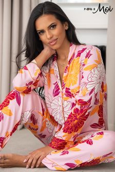 Pour Moi Pink Luxe Woven Pyjama (K07884) | INR 5,864