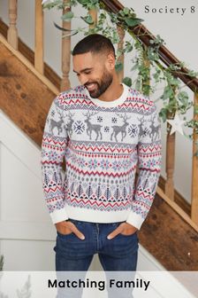 Fehér Vásári - Társadalom 8 karácsonyi pulóver - Férfi ruházat (K07939) | 11 850 Ft