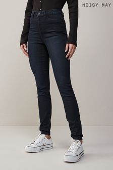 Noisy May Dark Blue Denim Callie High Waist Skinny Jeans (K08060) | $33