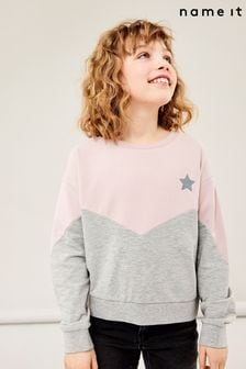 Name It Pink Colour Block Star Long Sleeve Sweatshirt (K08106) | €15