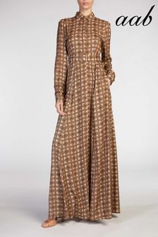 Aab Brown Mamluk Maxi Dress (K08422) | 87 €