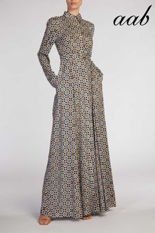 Aab Brown Circular Mosaic Maxi Dress (K08423) | €89