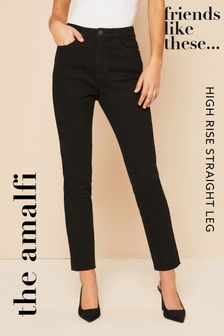 Friends Like These Black Amalfi Slim Straight Leg Jean (K09882) | $45