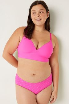Victoria's Secret PINK Atomic Pink Script Print Pink Hipster Period Pant Knickers (K09930) | €16