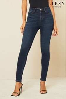 Dunkelblau - Lipsy Kate Skinny-Jeans mit mittelhohem Bund (K10229) | CHF 44