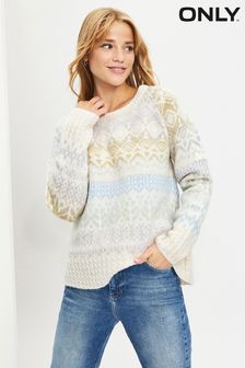 ONLY Cream Christmas Fairisle Knitted Jumper (K10363) | 43 €
