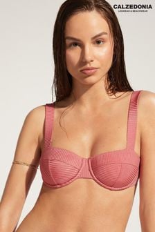 Calzedonia Pink Ribbed Push Up Bikini Top (K10863) | €25