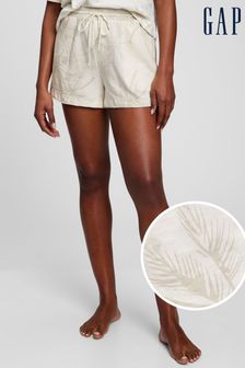 Gap White Cotton Slub Jersey Pyjama Shorts (K12243) | €12.50