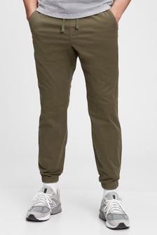 Verde caqui - Pantalones de corte slim de sarga con bajos ajustados de Gap (K12320) | 57 €