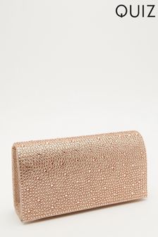Quiz Rose Gold Shimmer Gem Clutch Bag (K12566) | 27 €
