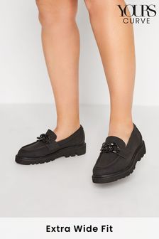 Yours Curve Black Extra-Wide Fit Chunky Chain Loafer (K12626) | 145 zł