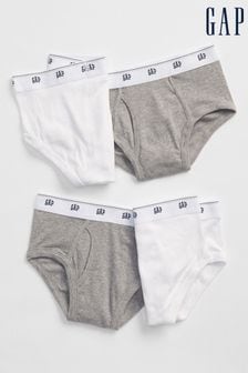 Gap Multi Kids Organic Cotton Logo 4 Pack Briefs (4-13yrs) (K12772) | €26