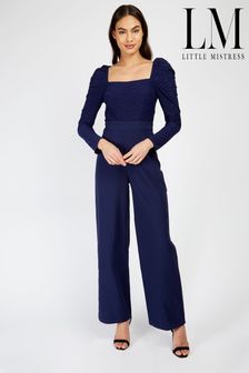 Комбинезон с широкими штанинами и вышивкой Little Mistress Corbie Темно-синий (K13183) | €38