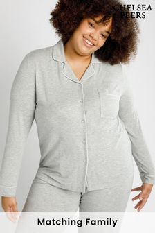 Chelsea Peers Grey Curve Curve Modal Button Up Pyjama Set (K13770) | INR 5,864