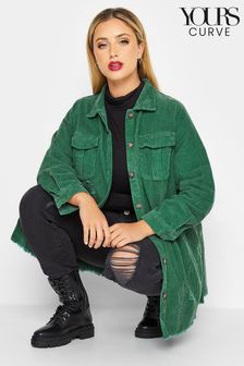 Зеленый - Вельветовая куртка в крупный рубчик Yours Curve Limited (K14044) | €47