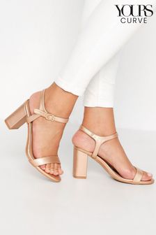 Yours Curve Gold Extra Wide Fit Extra-Wide Fit Block Heel Sandal (K14049) | 44 €