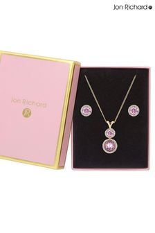 Jon Richard Rose Gold Halo Necklace And Earring Set - Gift Boxed (K14588) | 34 €