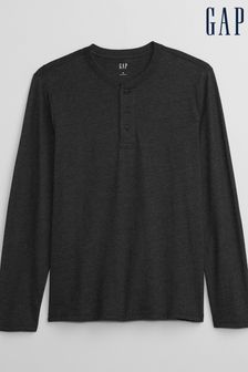 Gap Black Henley Long Sleeve T-Shirt (K14755) | €21
