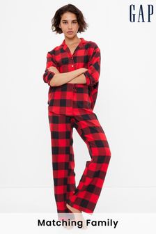 Roșu Negru Verificare - Pijama din flanel Crăciun Gap (K14876) | 320 LEI