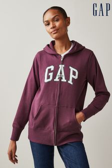 Gap Purple Vintage Soft Arch Logo Full-Zip Hoodie (K15135) | €23