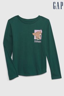 Gap Green Disney Organic Cotton Graphic Long Sleeve T-Shirt (K15323) | €10.50