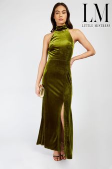 Little Mistress Green Velvet Maxi Dress (K15945) | €63