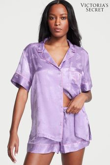 Victoria's Secret Secret Crush Purple Satin Short Pyjamas (K16101) | €37