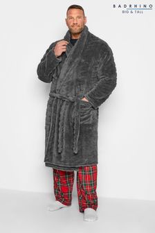 BadRhino Big & Tall Grey Cable Dressing Gown (K16209) | 947 UAH
