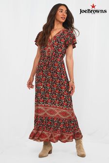 Joe Browns Red Floral Boho Border Print Dress (K16482) | 81 €