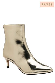 Ravel Gold Stiletto-Heel Zip-Up Ankle Boots (K16594) | 108 €
