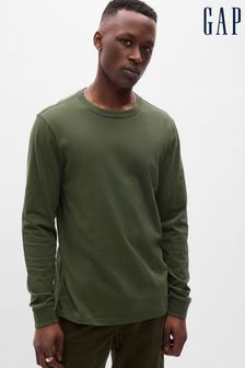 Gap Green Everyday Soft Long Sleeve Crew Neck T-Shirt (K16698) | CHF 26