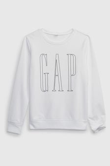 Gap White Logo Crew Neck Sweatshirt (K16998) | kr260