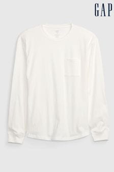 Gap White Flannel Long Sleeve T-Shirt (K17407) | €19.50