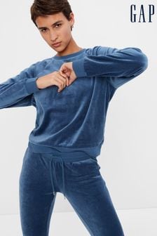 Gap Blue Velour Pullover Jumper (K17457) | €17