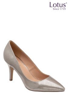 Lotus Footwear Grey Patent Court Shoe (K17739) | €37
