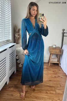 Style Cheat Blue Tami Cut Out Maxi Dress (K17822) | $107