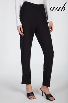 Aab Black Wide Lace Cuff Trousers (K18208) | 25 €