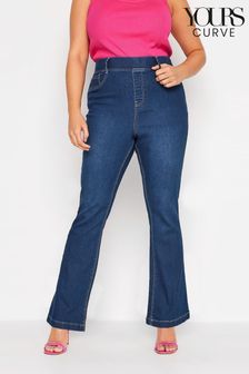 Yours Curve Blue Pull On Bootcut Jegging (K18263) | INR 4,049