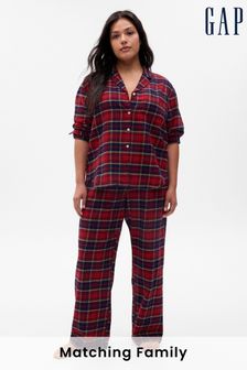 Gap Red Check Family Christmas  Long Sleeve Pyjama Shirt & Bottoms (K18602) | €29