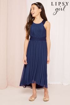 Azul marino - Vestido de vestir a media pierna con tirantes con adornos de Lipsy (K18718) | 57 € - 65 €