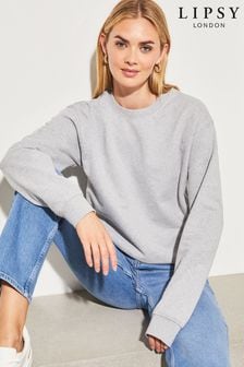 Lipsy Grey Crew Neck Sweatshirt (K18880) | 72 zł