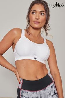 Pour Moi White Energy Empower U/W Lightly Padded Convertible Sports Bra (K19381) | ₪ 149