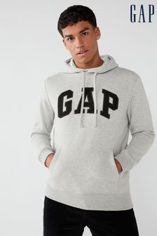 Grau - Gap Fleece-Kapuzensweatshirt mit Arch-Logo (K19561) | 38 €